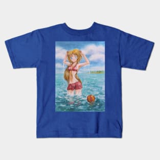 Minako on Summer Vacation Kids T-Shirt